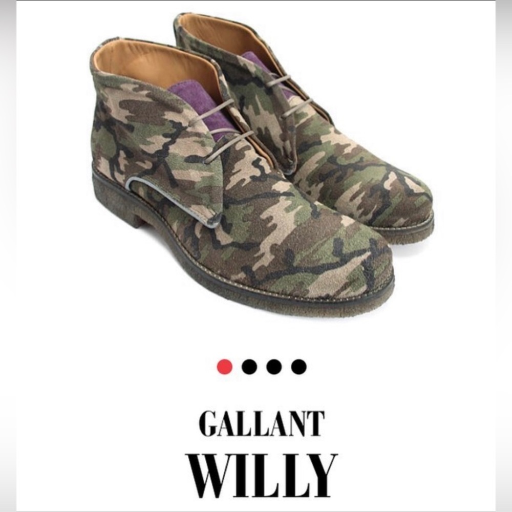 Fluevog Gallant Willy Camo Size 8M/10W